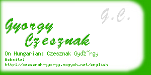 gyorgy czesznak business card